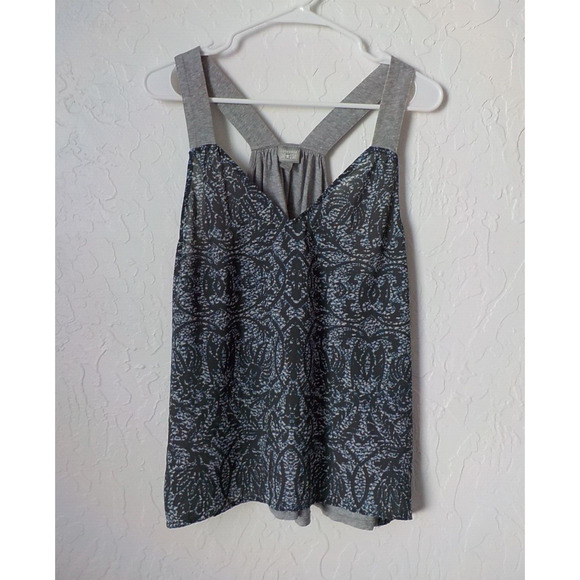 Converse One Star Gray Tank Top Women Large Geometric Print Sleeveless Stretch - Picture 1 of 7